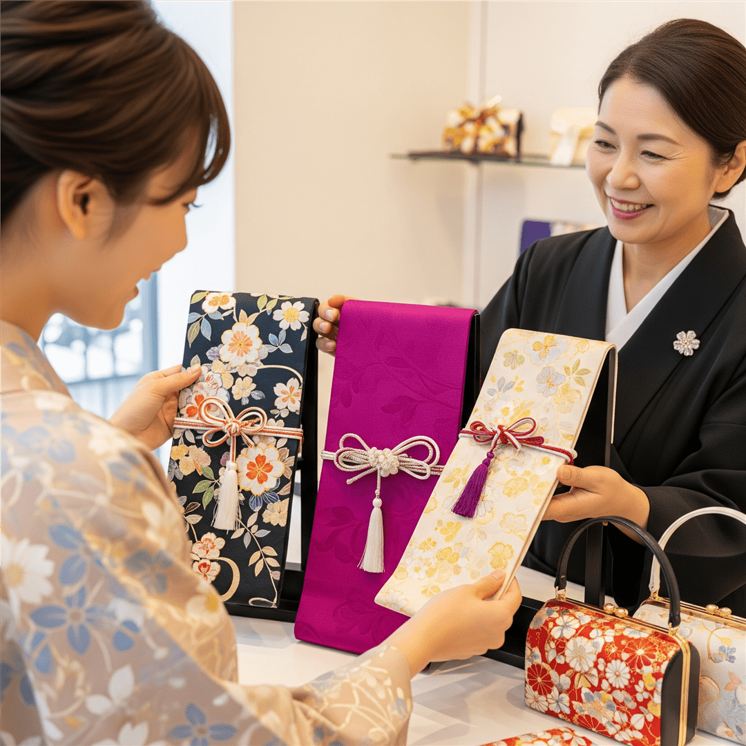 振袖に合わせる現代風の美しい和小物セット